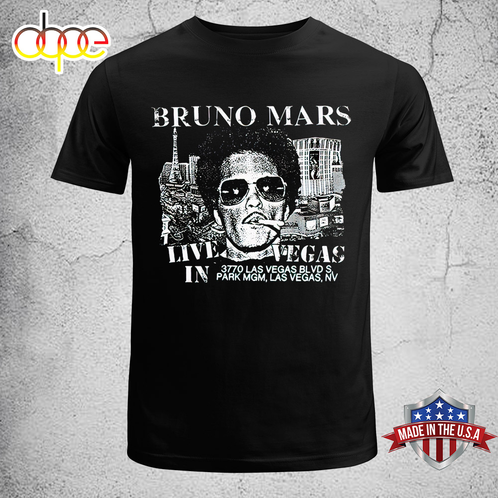 Bruno Mars Live In Vegas Music Tour Unisex T Shirt