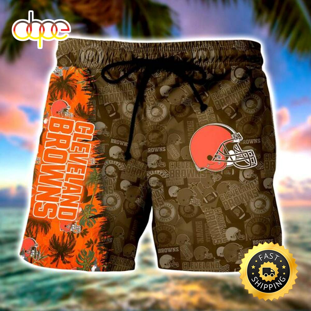 Cleveland Browns NFL Hawaiian Beach Shorts