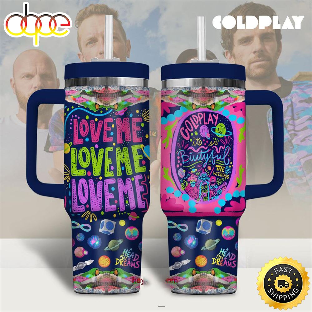 Coldplay Rock Band Love Me Colorful Universe Stanley Tumbler 40oz