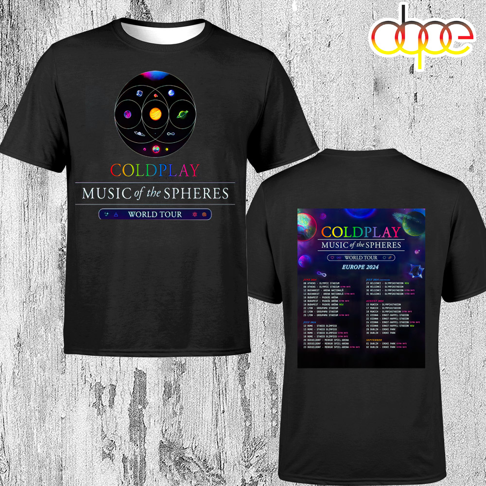 Coldplay Tour Music 2024 Unisex T Shirt