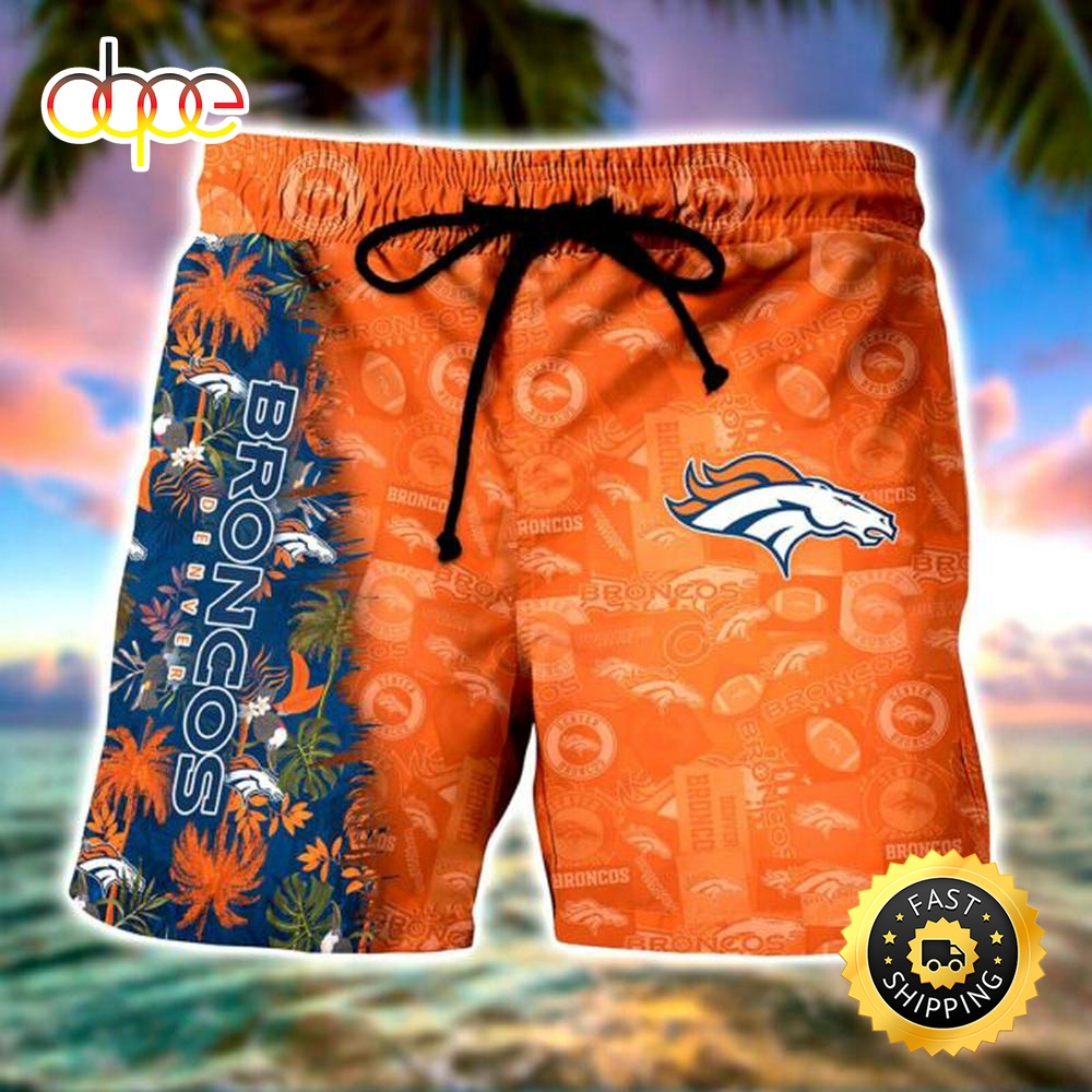 Denver Broncos NFL Hawaiian Beach Shorts