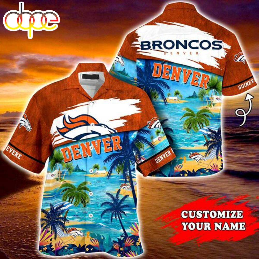 Denver Broncos NFL Personalized Hawaiian Shirt Tee