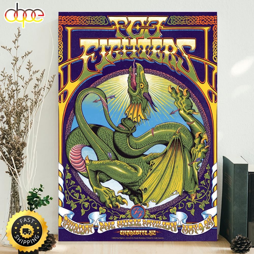 Foo Fighters Tour In Charlotte NC On May 9 2024 Poster Canvas