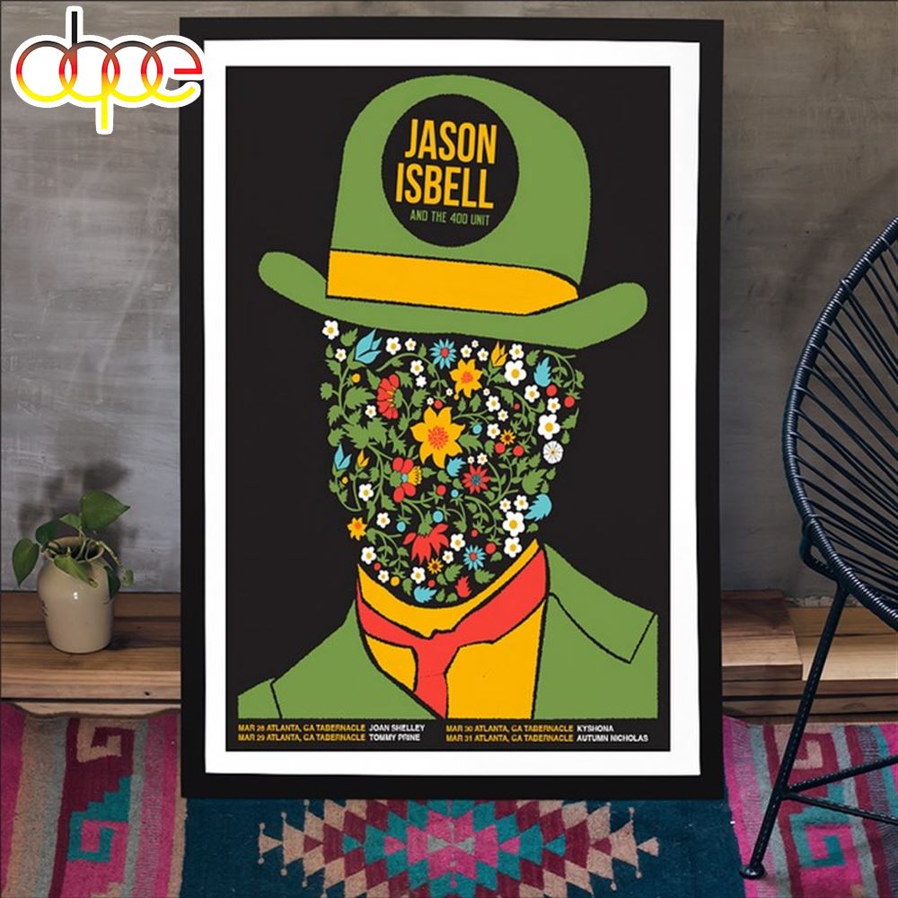Jason Isbell And The 400 Unit Concert 5 7 2024 Liberty Hall Lawrence KS Poster Canvas