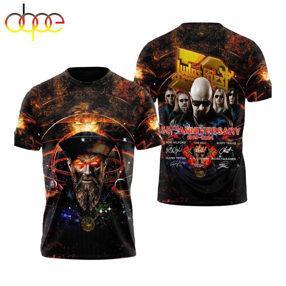 Judas Priest 55th Anniversary 1969 2024 3D T Shirt