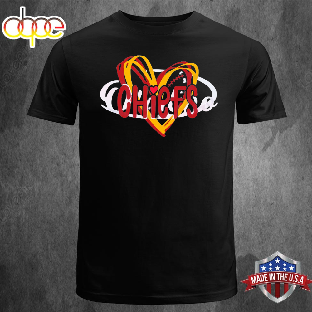 Kansas City Chiefs Football Love Unisex Black T Shirt