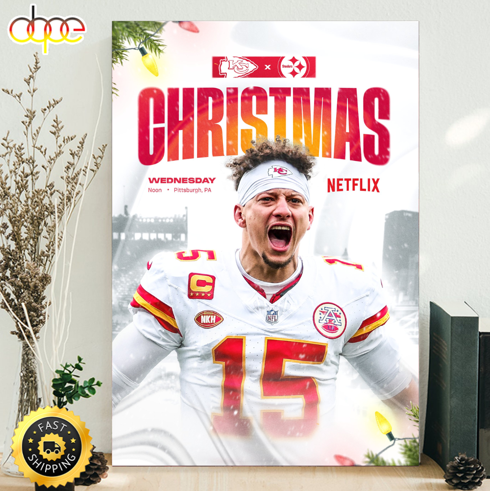 Kansas City Chiefs NFL 2024 Season Schedule Christmas Poster Canvas
