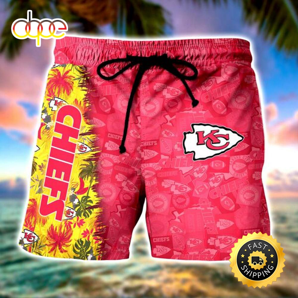 Kansas City Chiefs NFL Hawaiian Beach Shorts