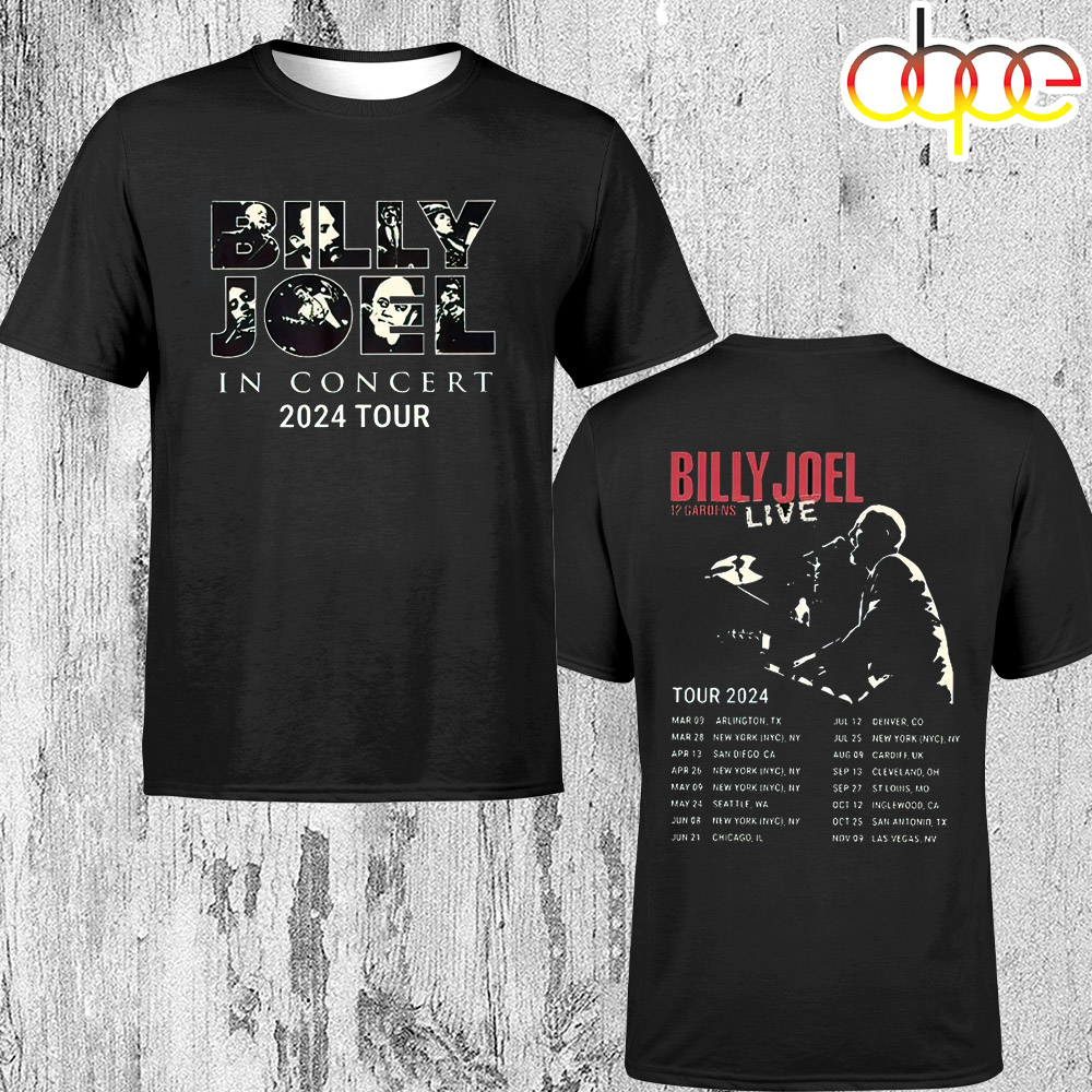 Live Concert Billy Joel In Music Tour 2024 Unisex T Shirt