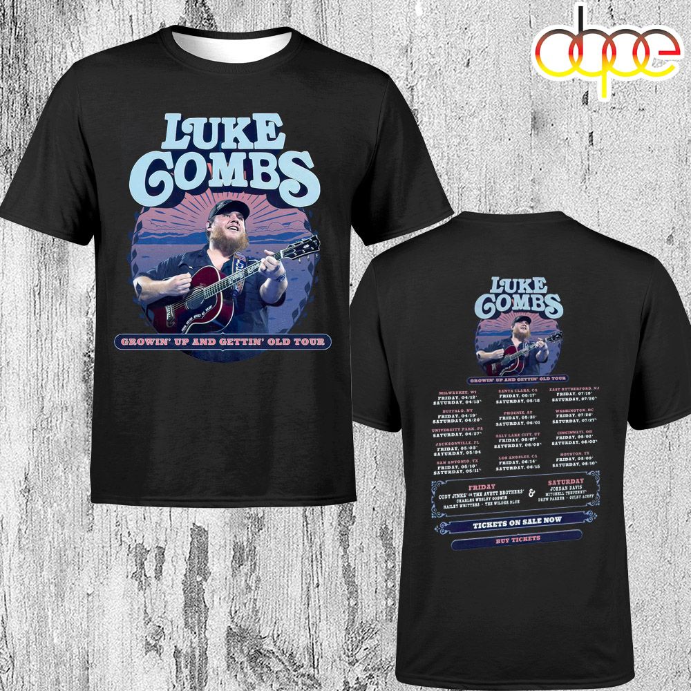 Luke Combs Growing Up And Getting Old 2024 Tour Unisex T Shirt 1