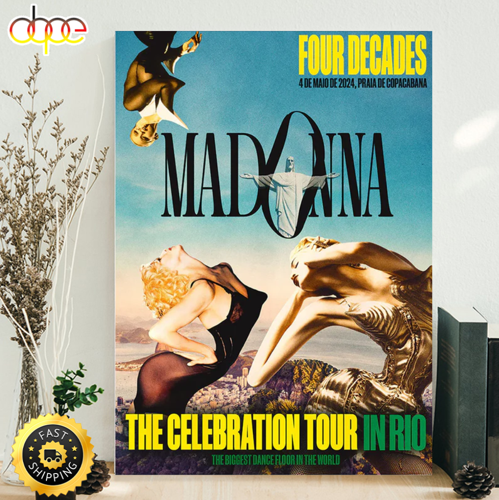 Madonna The Celebration Tour In Rio Plate Signed Poster Canvas