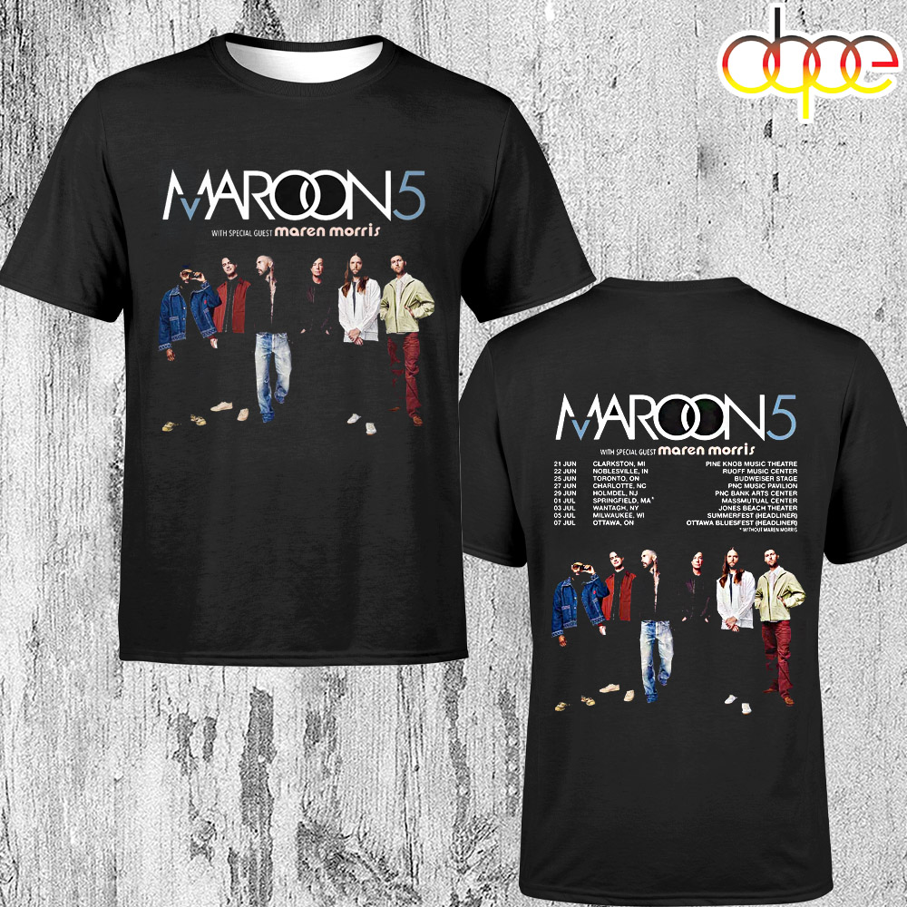 Maroon 5 2024 Tour Concert Music Unisex T Shirt