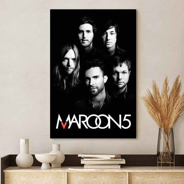 Maroon 5 Band Members Music 2024 Poster Canvas