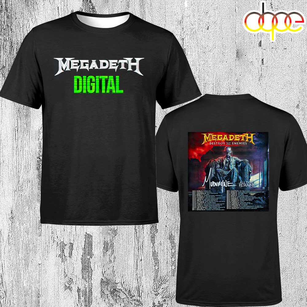 Megadeth Destroy Enemies Tour 2024 Music Unisex T Shirt