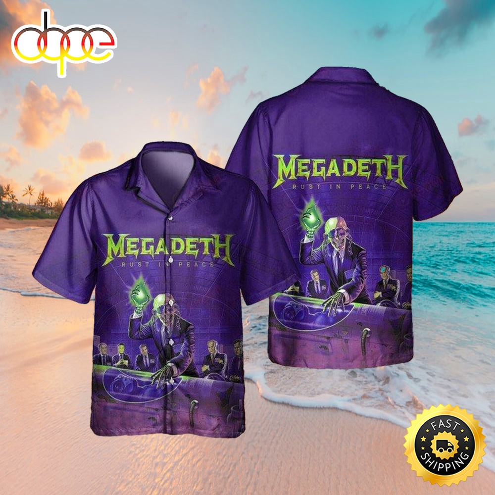 Megadeth Rock Band Rust In Peace Hawaiian Shirt
