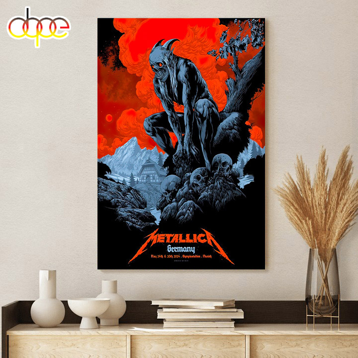Metallica Germany Tour 2024 Poster Canvas