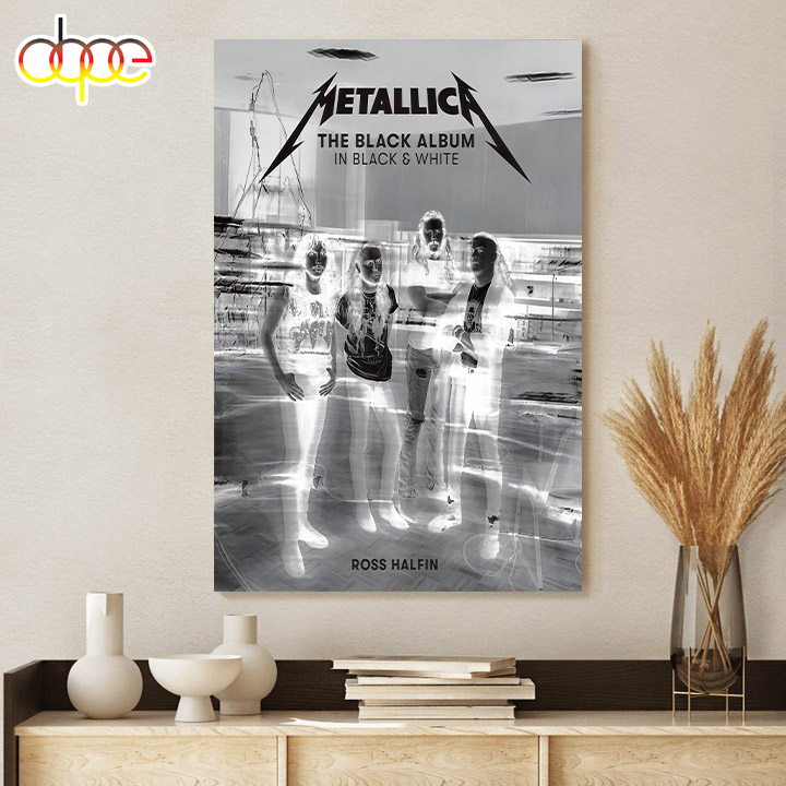 Metallica The Black Album In Black White Poster Canvas