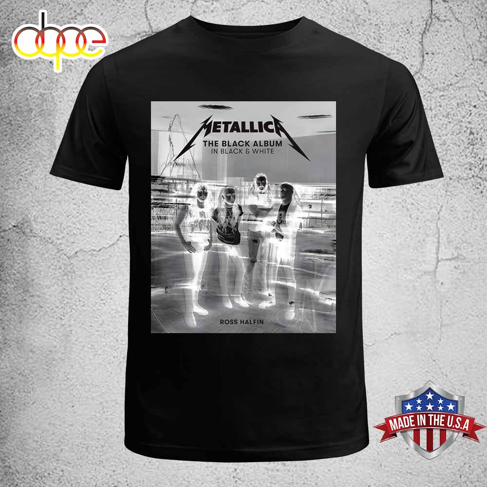 Metallica The Black Album In Black White Unisex T Shirt 1