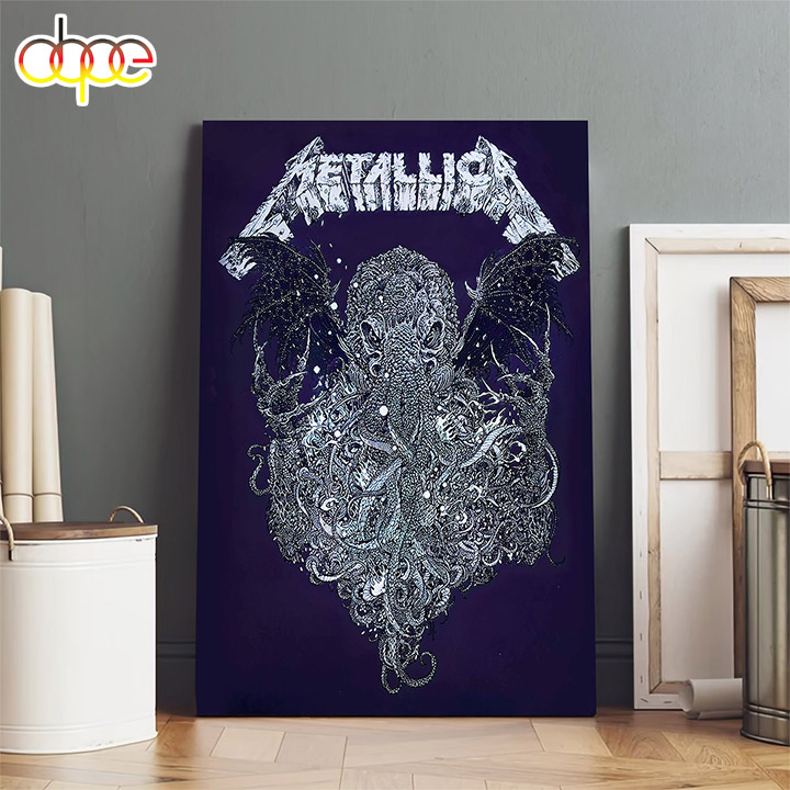 Metallica World Tour 2024 Octopus Poster Canvas