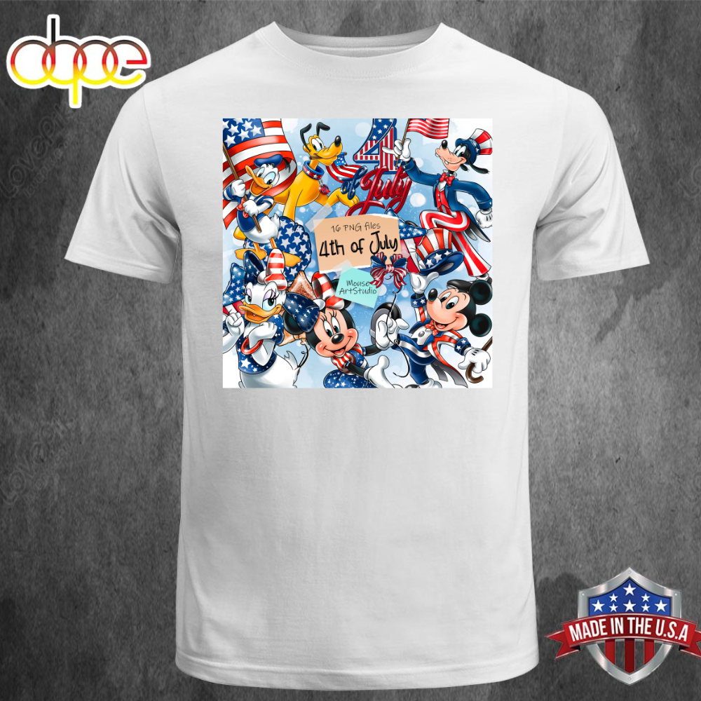 Mickey Mouse July 4th American Independence Day T Shirt Unisex