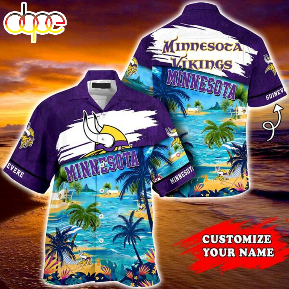 Minnesota Vikings NFL Personalized Hawaiian Shirt Tee