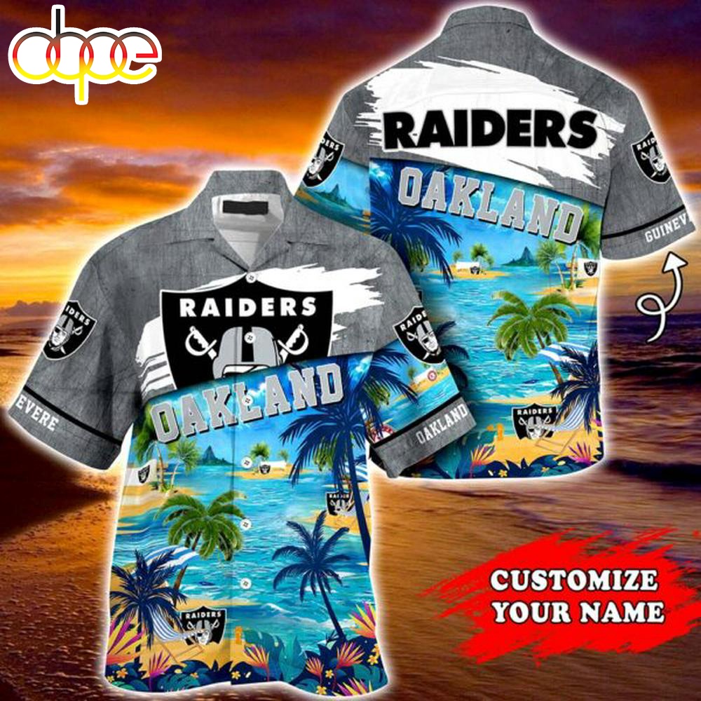Oakland Raiders NFL Personalized Hawaiian Shirt T Shirt