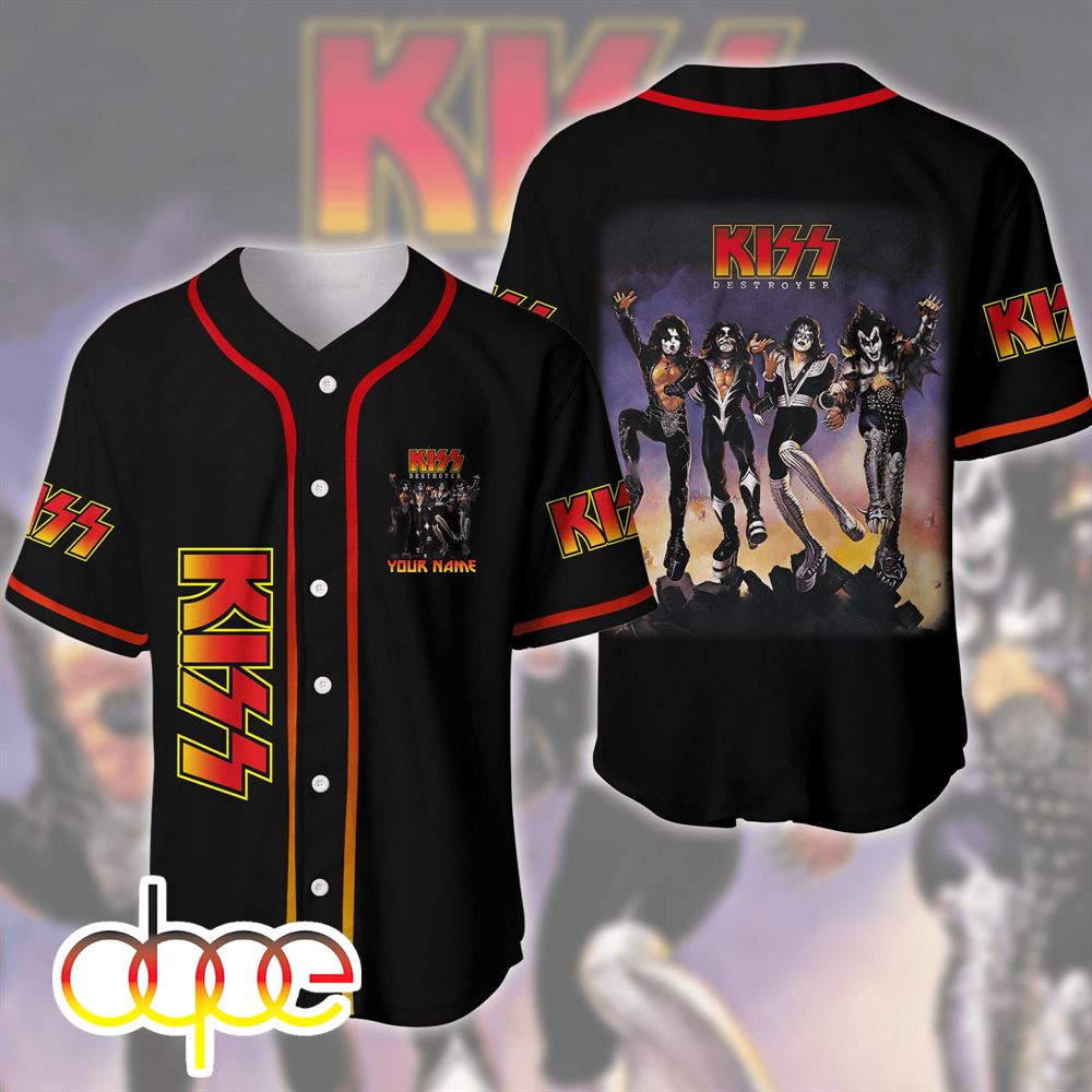 Personalized Kiss Band Destroyer Baseball Jersey Shirt