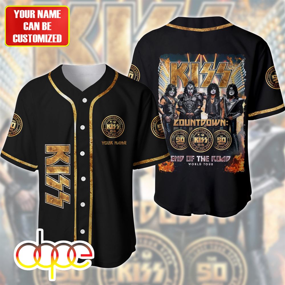 Personalized Kiss Band End Of The Road World Tour Baseball Jersey Shirt