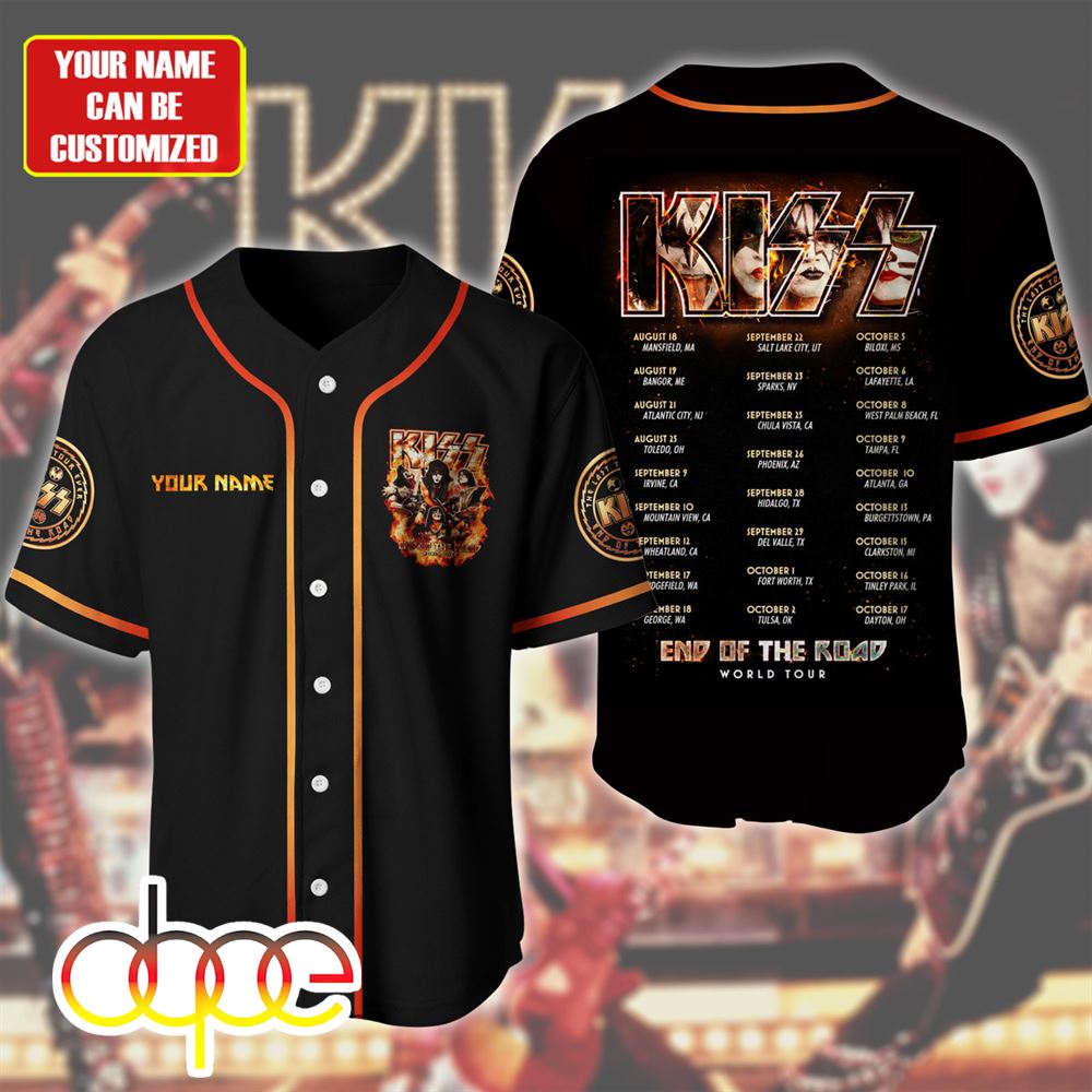 Personalized Kiss Band World Tour Baseball Jersey Shirt