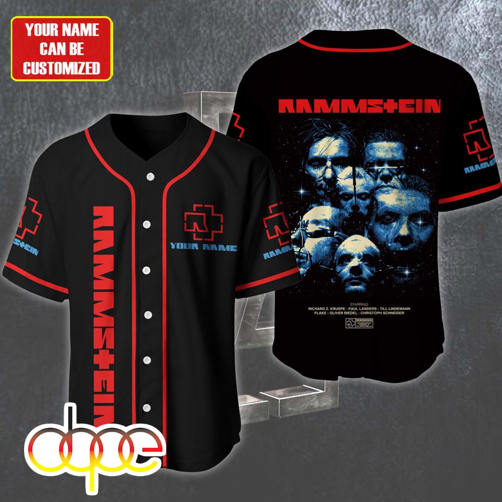 Personalized Rammstein Baseball Jersey Shirt 3D