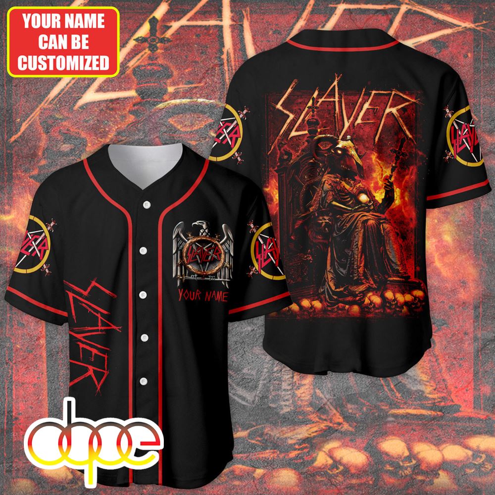 Personalized Slayer Baseball Jersey 3D Shirt