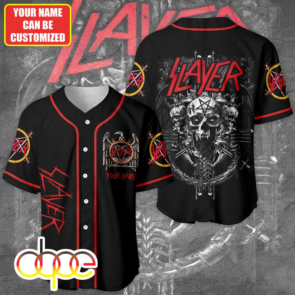 Personalized Slayer Name Baseball Jersey Shirt
