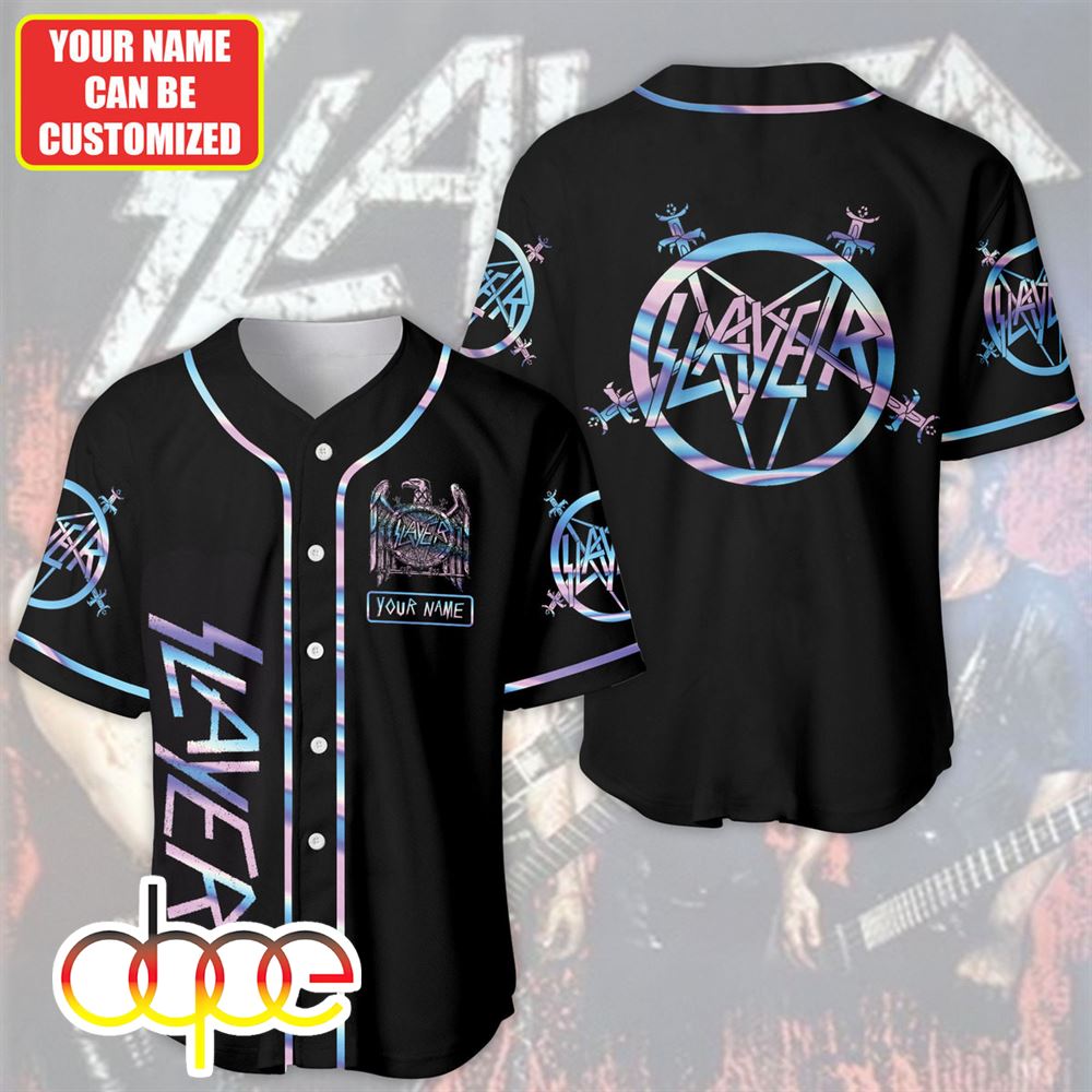Personalized Slayer Neon Baseball Jersey Shirt