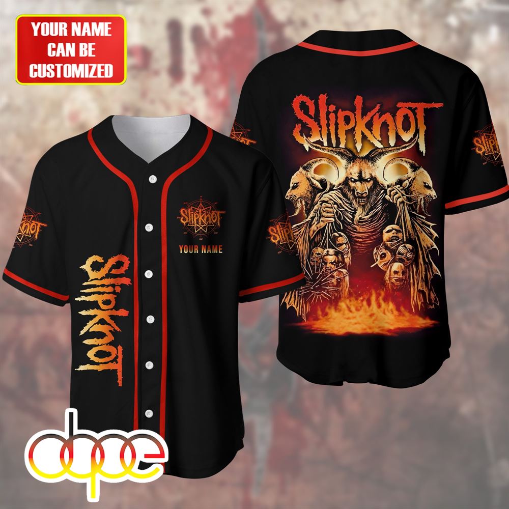 Personalized Slipknot Hellfire Baseball Jersey Shirt