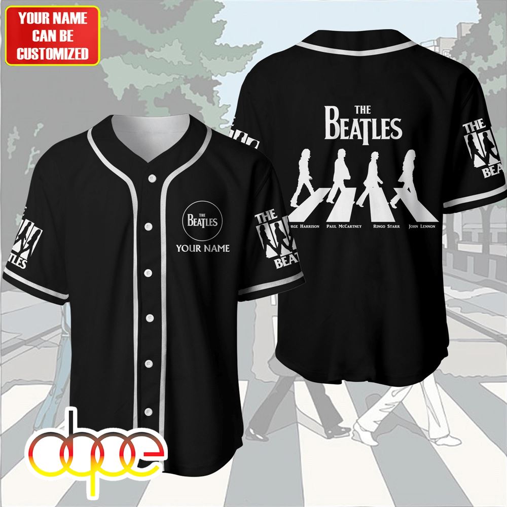 Personalized The Beatles Abbey Road Baseball Jersey Shirt