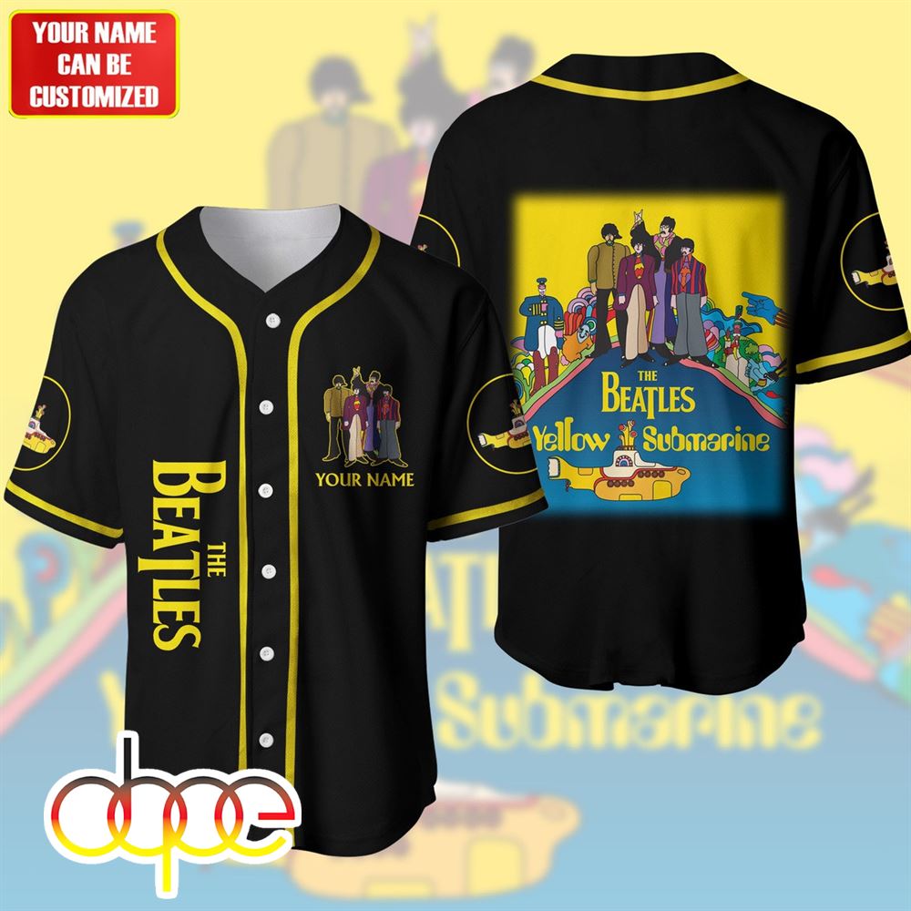 Personalized The Beatles Yellow Submarine Baseball Jersey Shirt