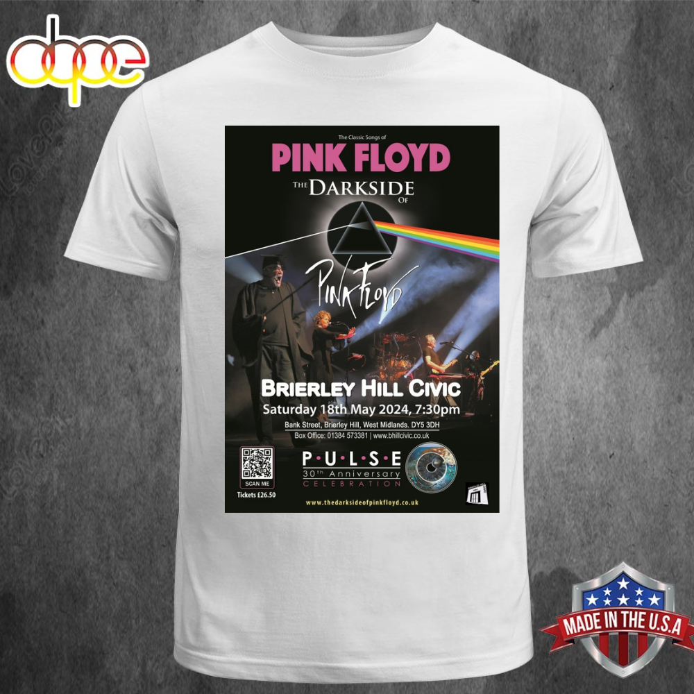 Pink Floyd 18 May 2024 Brierley Hill Civic Hall Unisex T Shirt