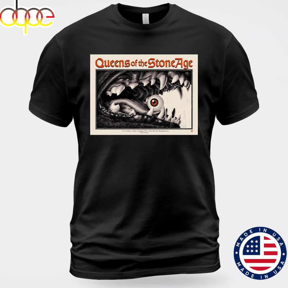 Queens Of The Stone Age May 2 2024 Raleigh NC T Shirt Unisex