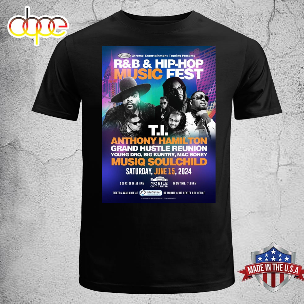 RB Hip Hop Music Fest Black T Shirt Tee