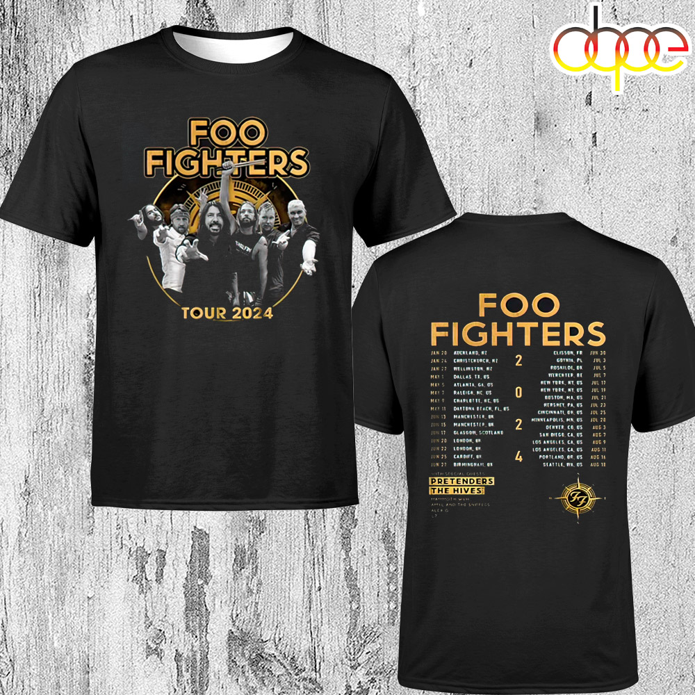 Rock Out In Style With The Foo Fighters 2024 Tour Unisex T Shirt