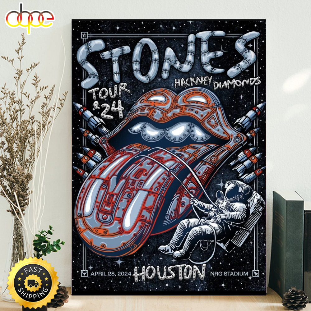 Rolling Stones 2024 Hackney Diamonds Tour Poster Canvas