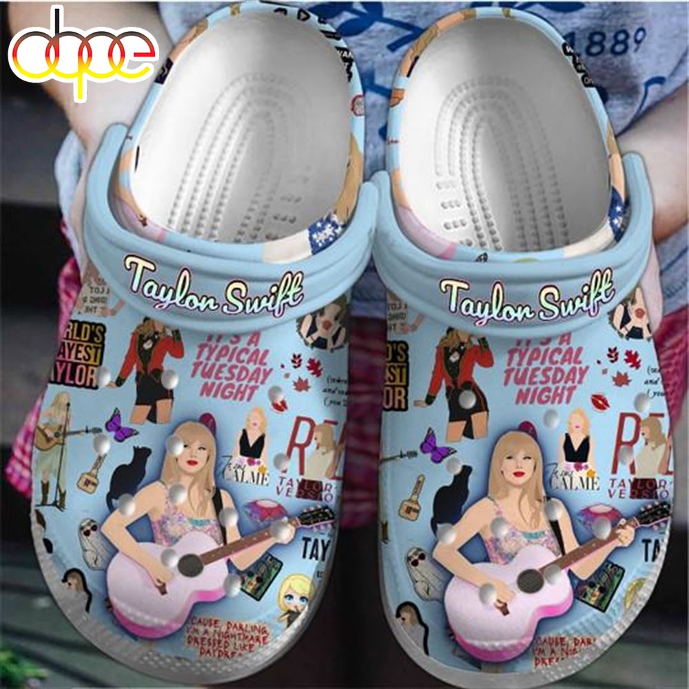 Singer Taylor Swift Music Blue Clog Perfect Gift For Swifties