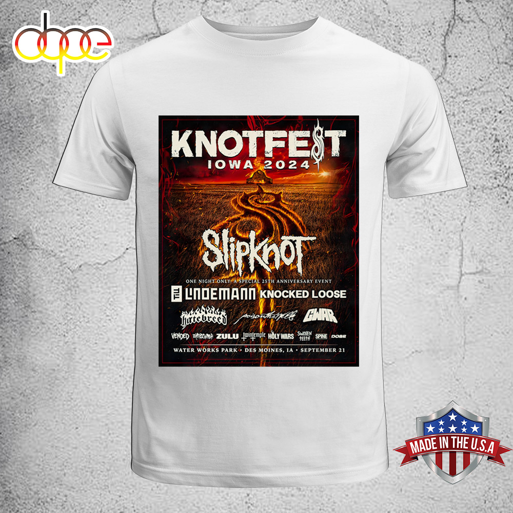 Slipknot Knotfest Iowa Returns September 2024 Featuring Unisex T Shirt
