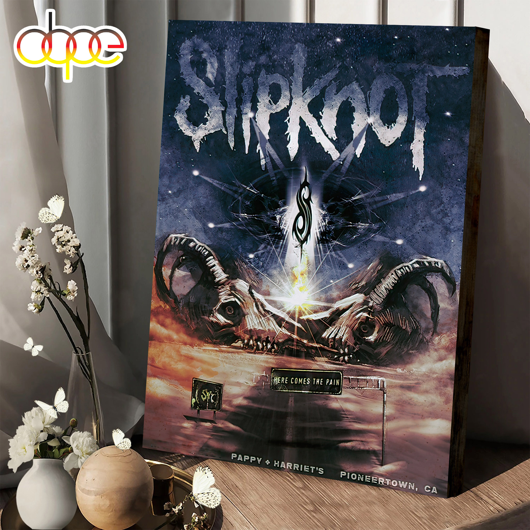 Slipknot Tour 2024 Goat Skull Classic Poster Canvas