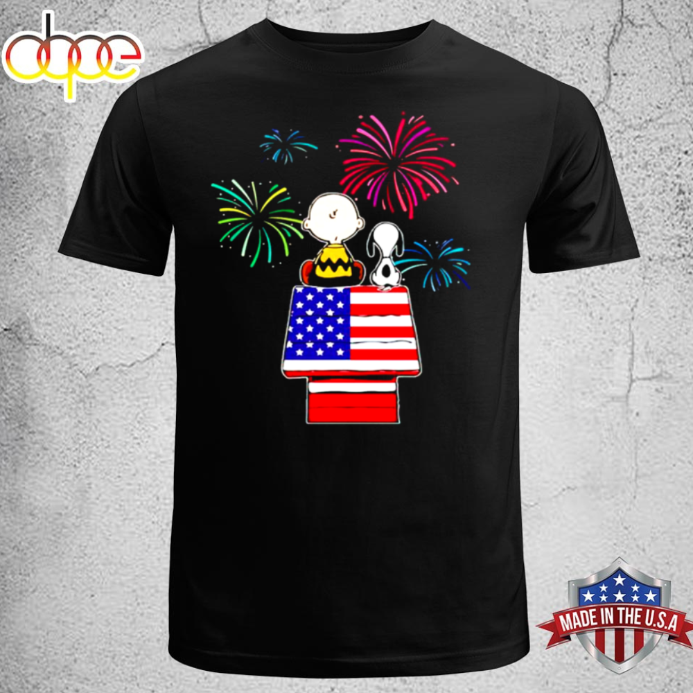 Snoopy And Charlie Brown Happy 4th Of July T Shirt