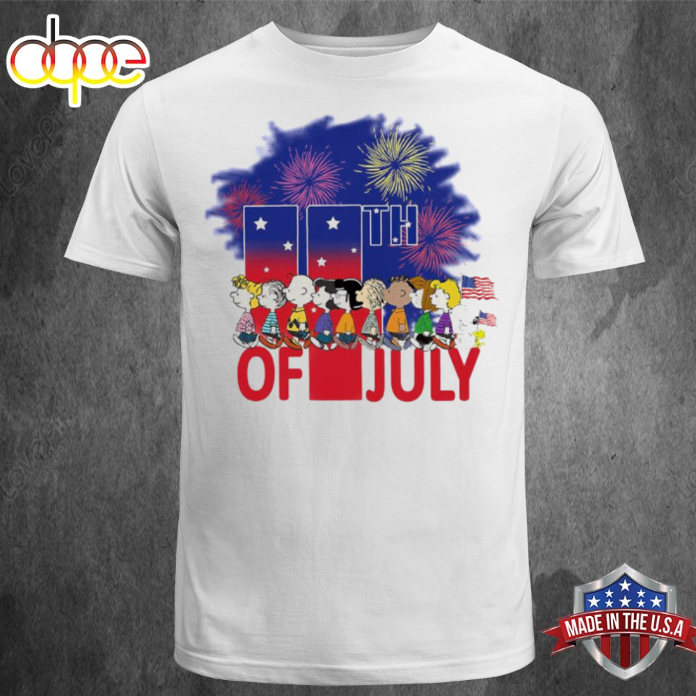 Snoopy And Charlie Brown Peanuts 4th Of July Shirt