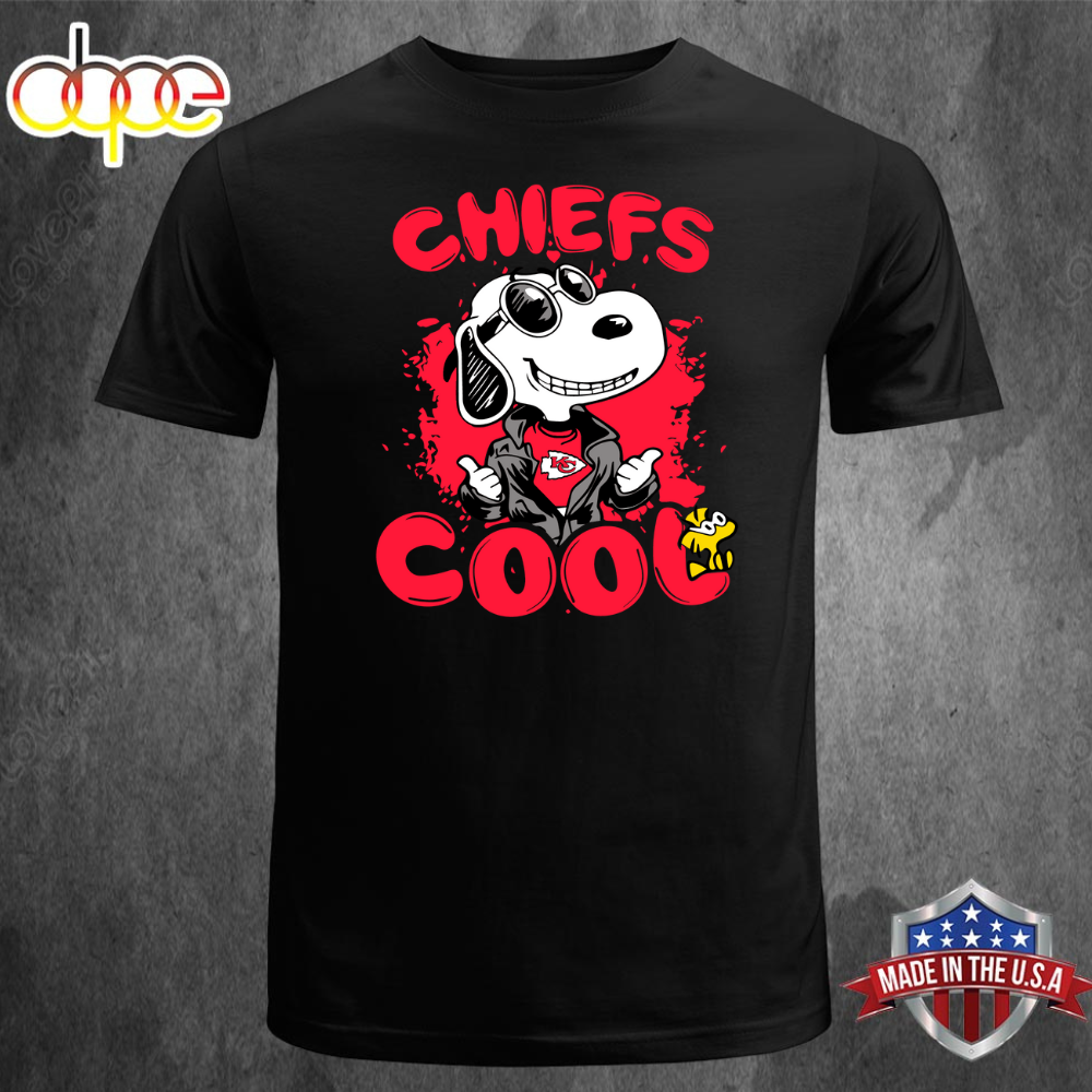 Snoopy Kansas City Chiefs Cool Black Unisex T Shirt