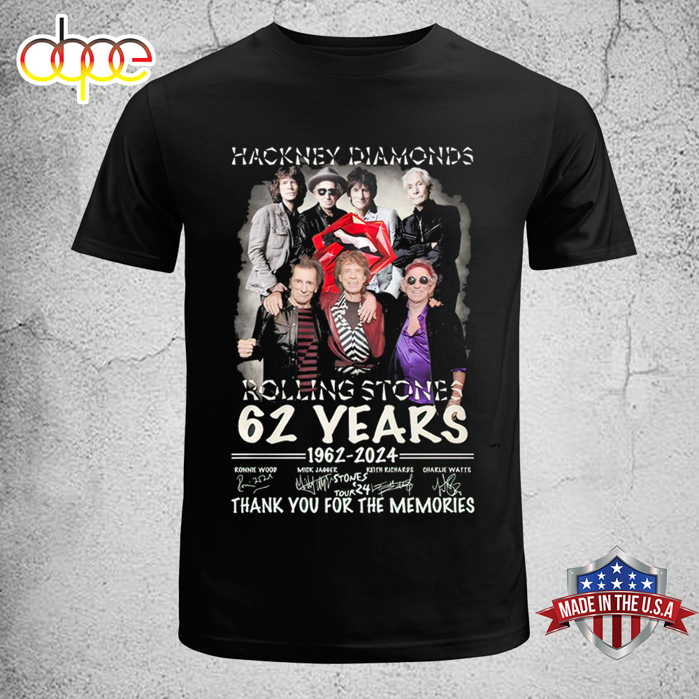 Special Edition Hackney Diamonds Rolling Stones 62 Years 1962 2024 Unisex T Shirt