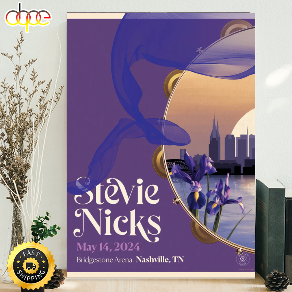 Stevie Nicks May 14 2024 Nashville Artist Proof Poster Canvas