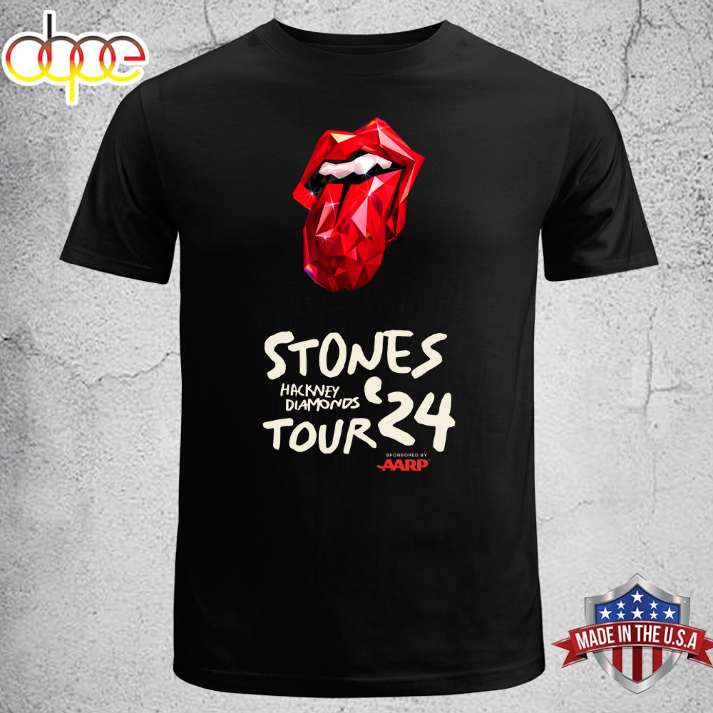 The Rolling Stones 2024 Tour Unisex T Shirt Black